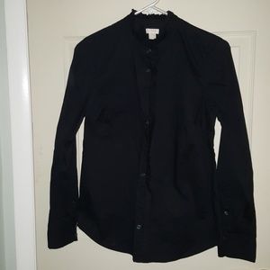 SALE J. Crew button up shirt w/ ruffle details